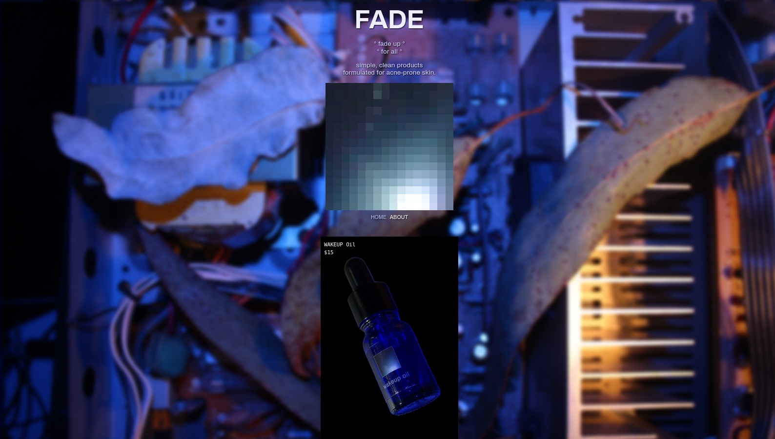 FADE skincare website phase 2